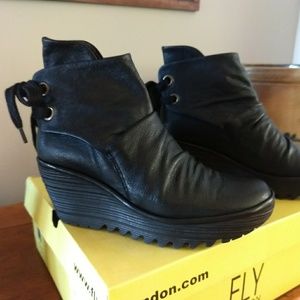 Fly London Black Short Boots